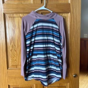 LuLaRoe stripped hoodie.
